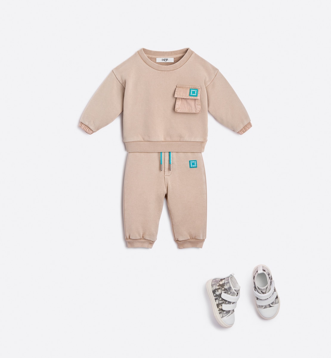 Sweatshirt bébé Molleton de coton beige