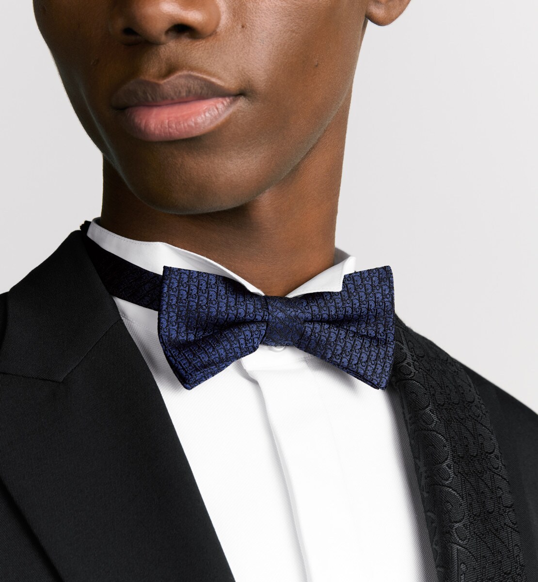 Nœud papillon Dior Oblique Soie bleue