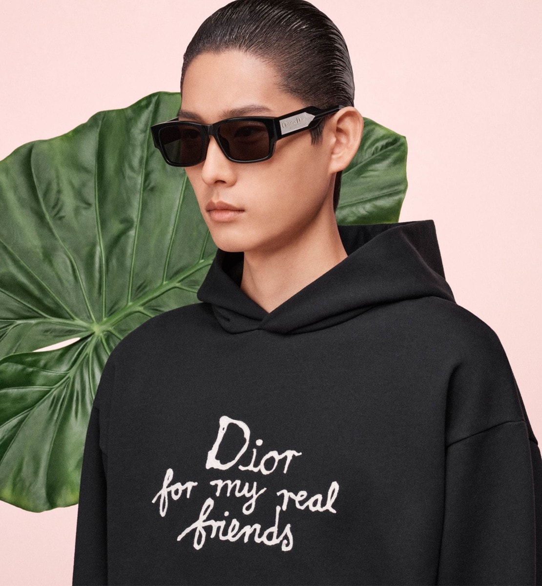 Christian Dior Label S1F Lunettes de soleil rectangulaires noires