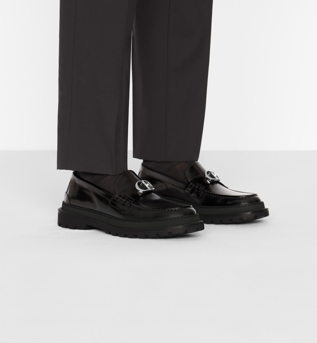 Mocassin Dior Explorer Cuir de veau lisse noir