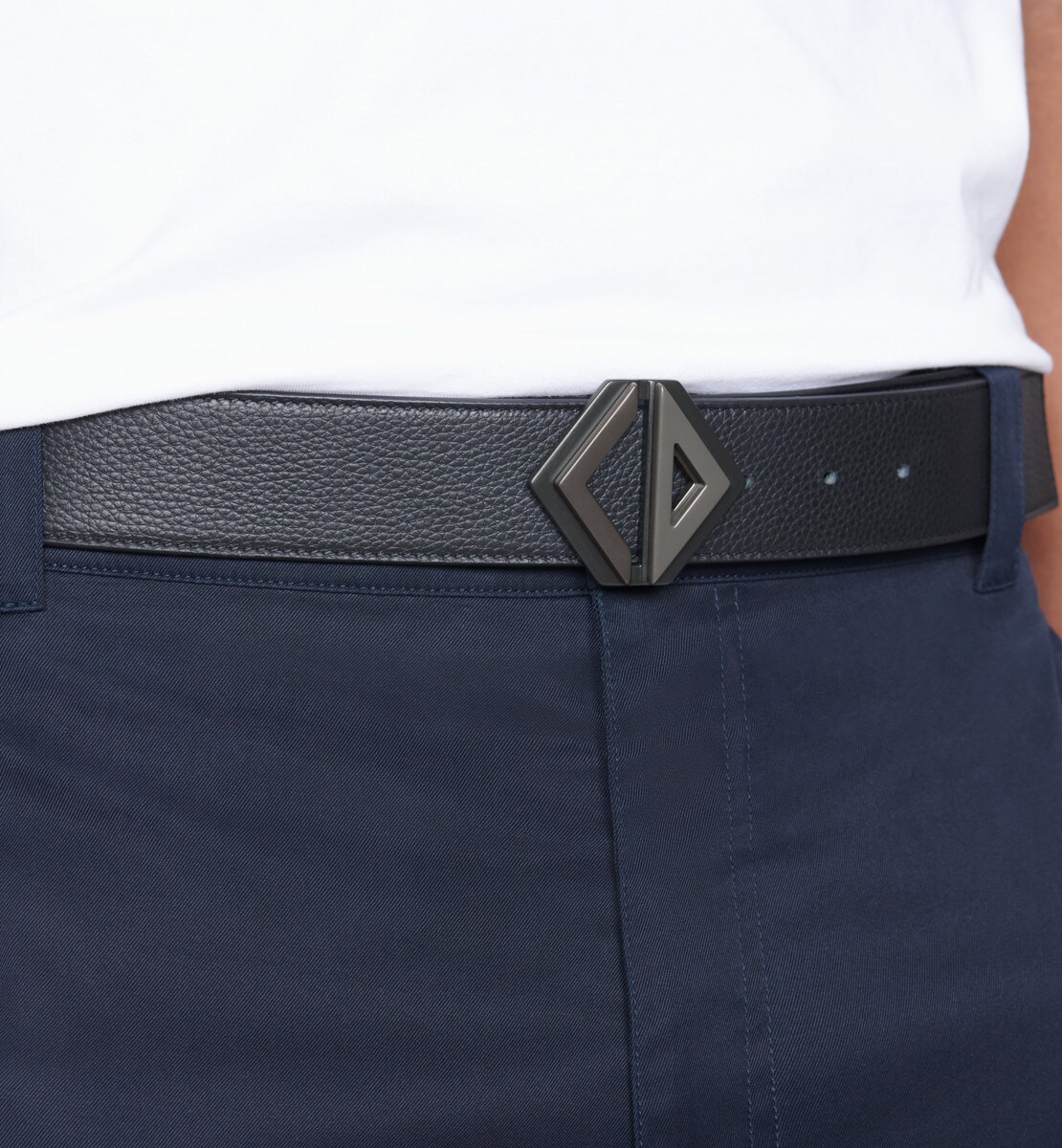 Boucle de ceinture "CD Diamond" Laiton finition laquée noire, 40 mm