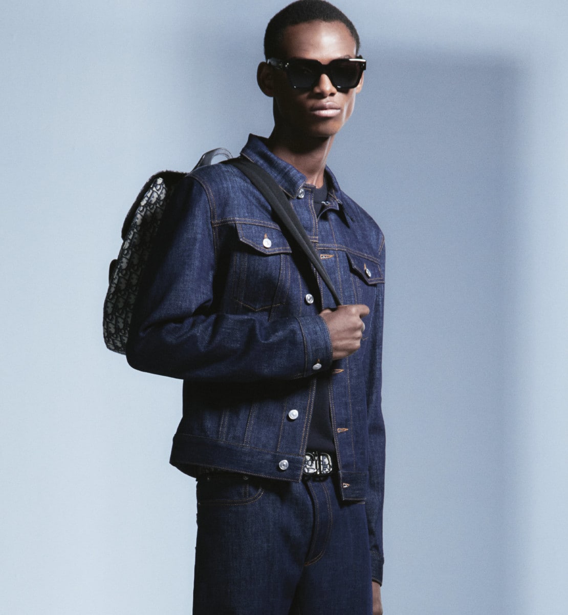 Blouson à motif Dior Oblique Denim brut