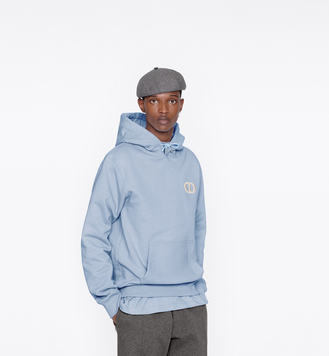 Sweatshirt à capuche "CD Icon" Molleton de coton biologique bleu clair