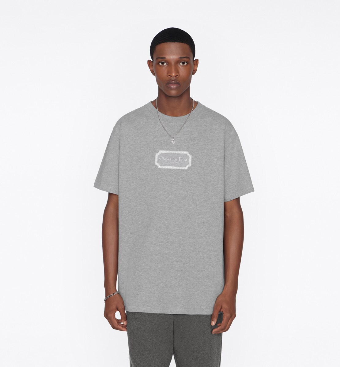 T-shirt, coupe relax Jersey compact de coton biologique gris