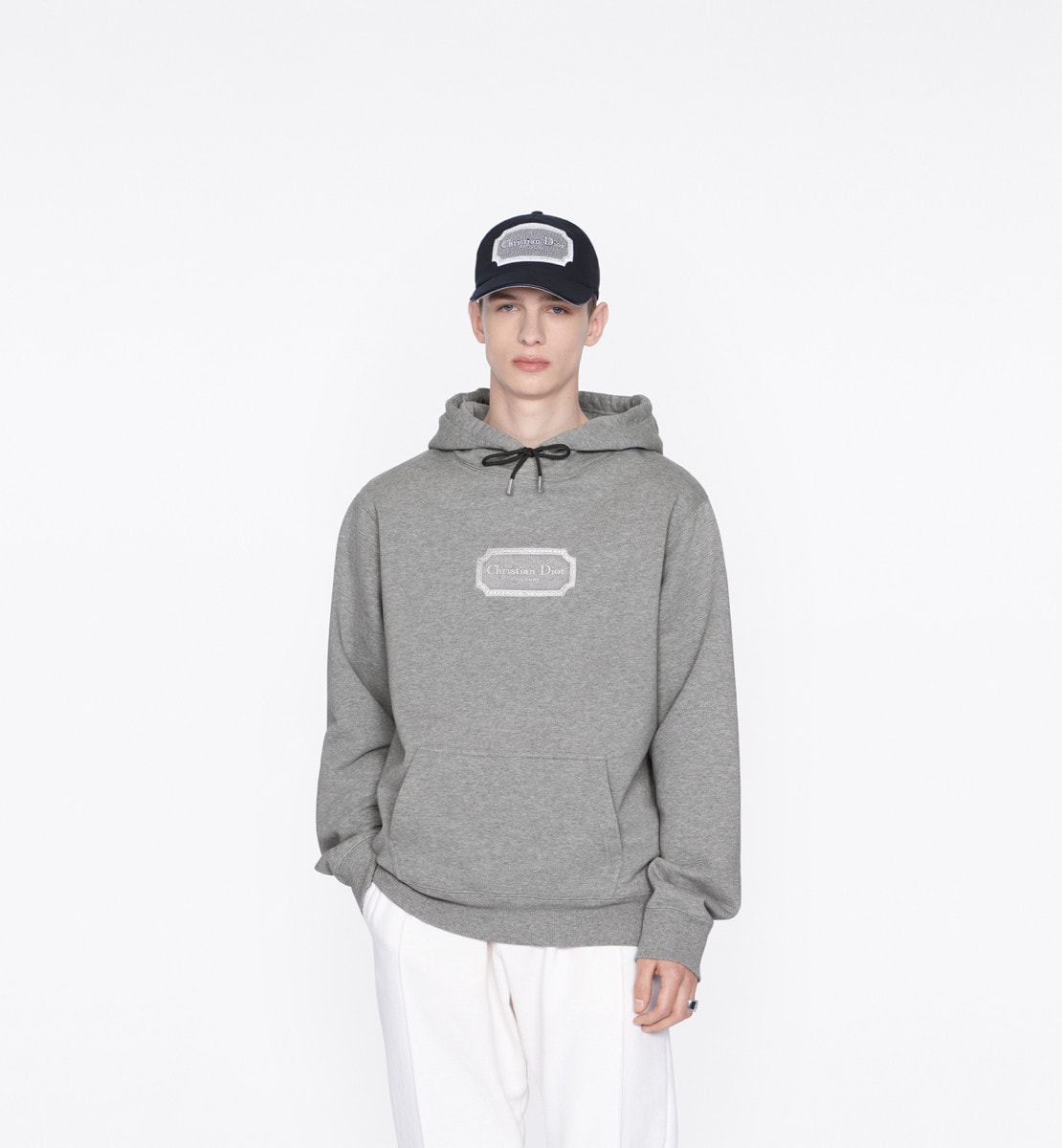 Sweatshirt à capuche, coupe relax Molleton de coton biologique gris