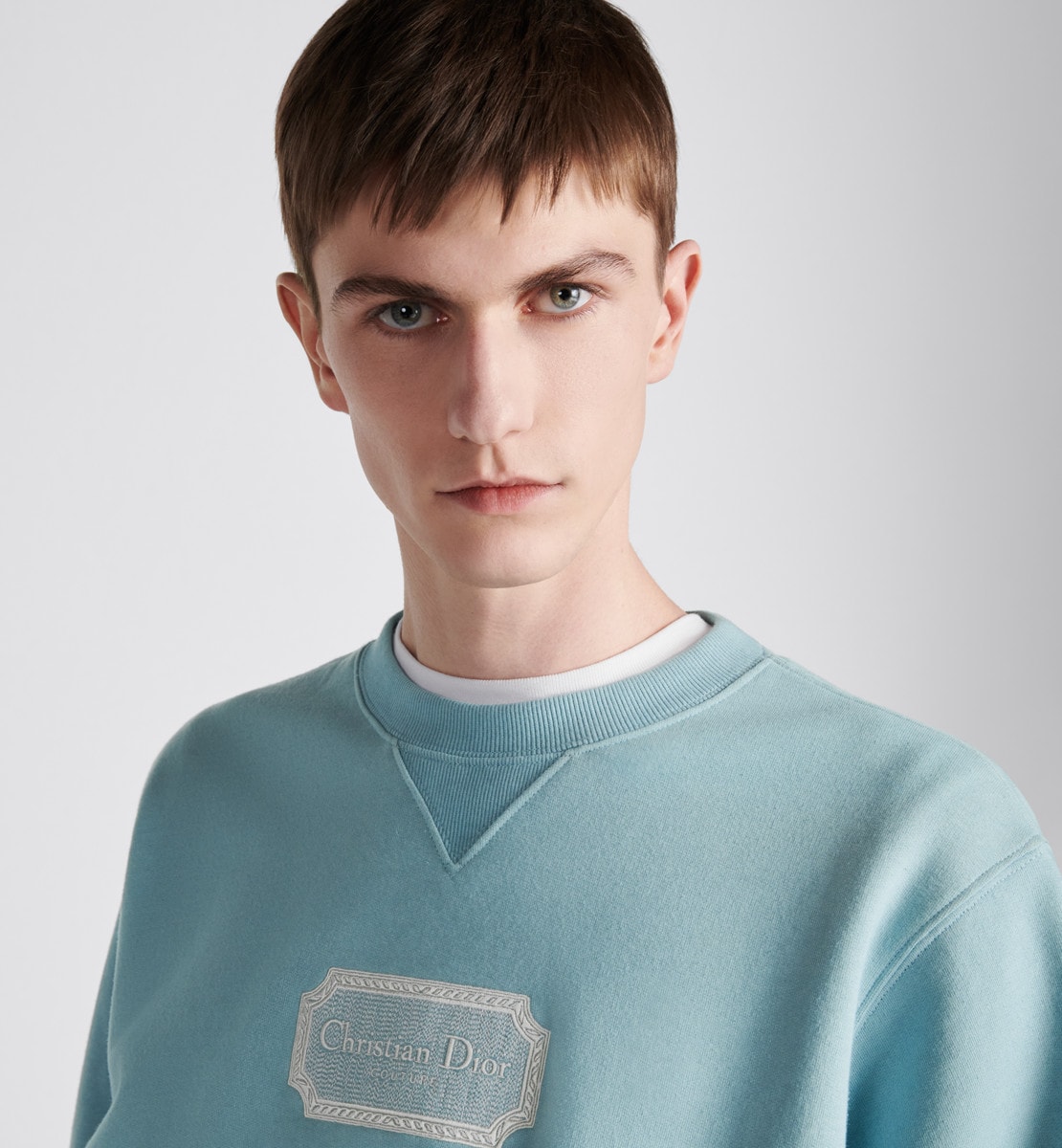 Sweatshirt Christian Dior Couture Molleton de coton bleu