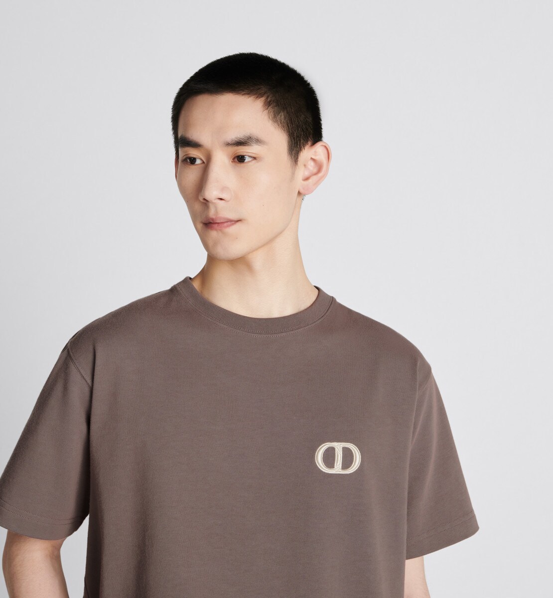 T-shirt CD Icon, coupe relax Jersey de coton marron