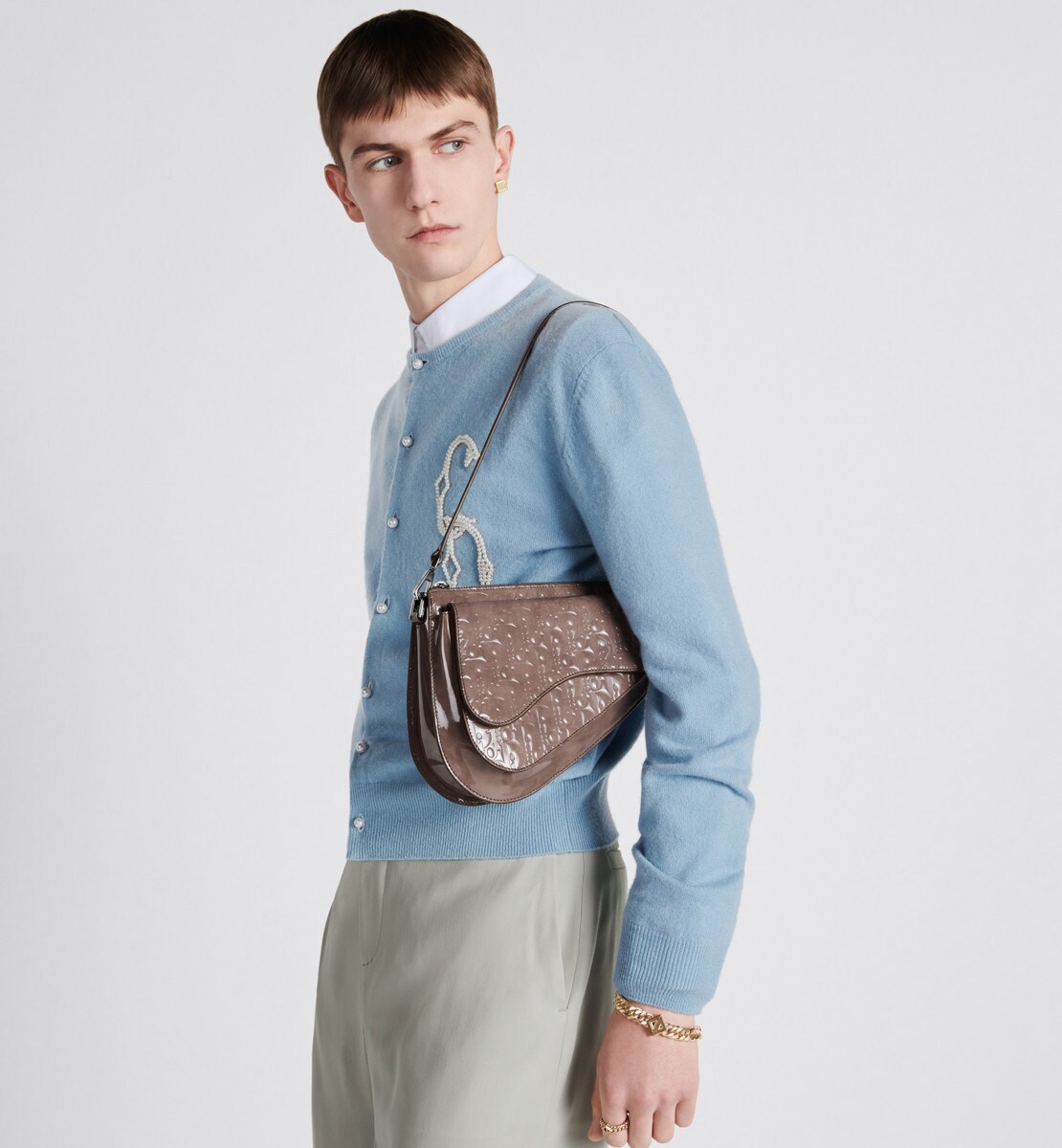 Sac Saddle Boxy Cuir Dior Oblique Gravity prune