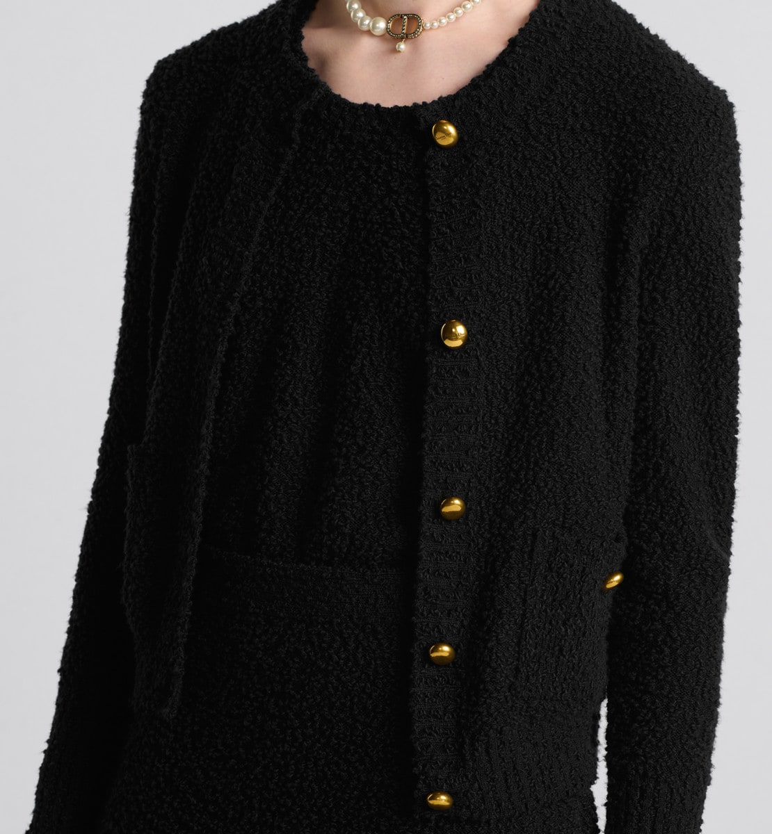 Twin-set Maille de coton et laine mélangés noirs