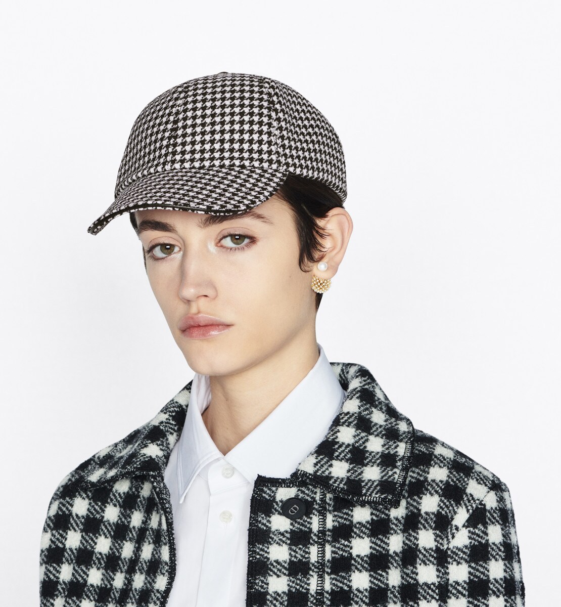 Casquette D-Player Laine technique noire et blanche