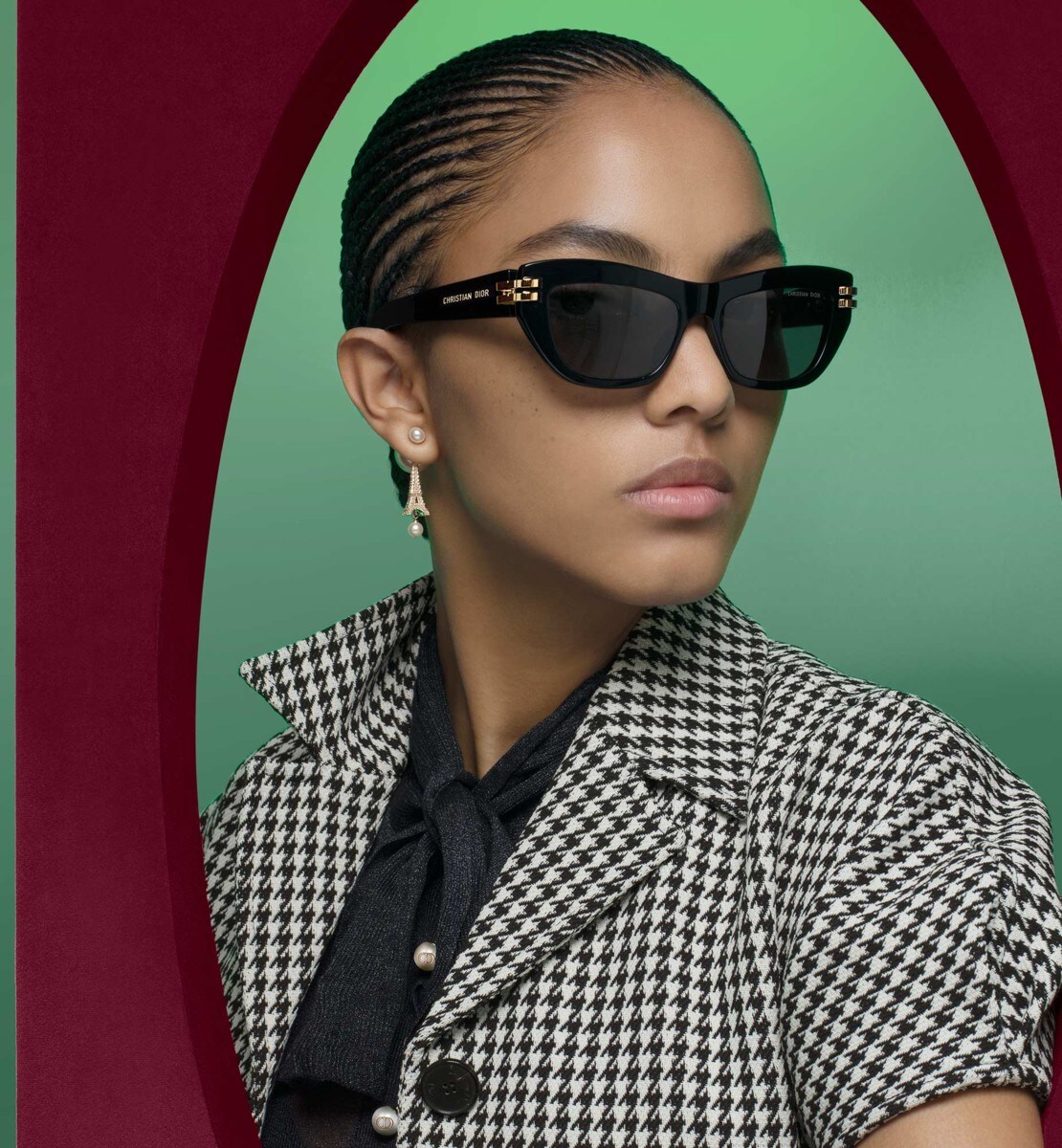 CDior B2U Lunettes de soleil papillon noires