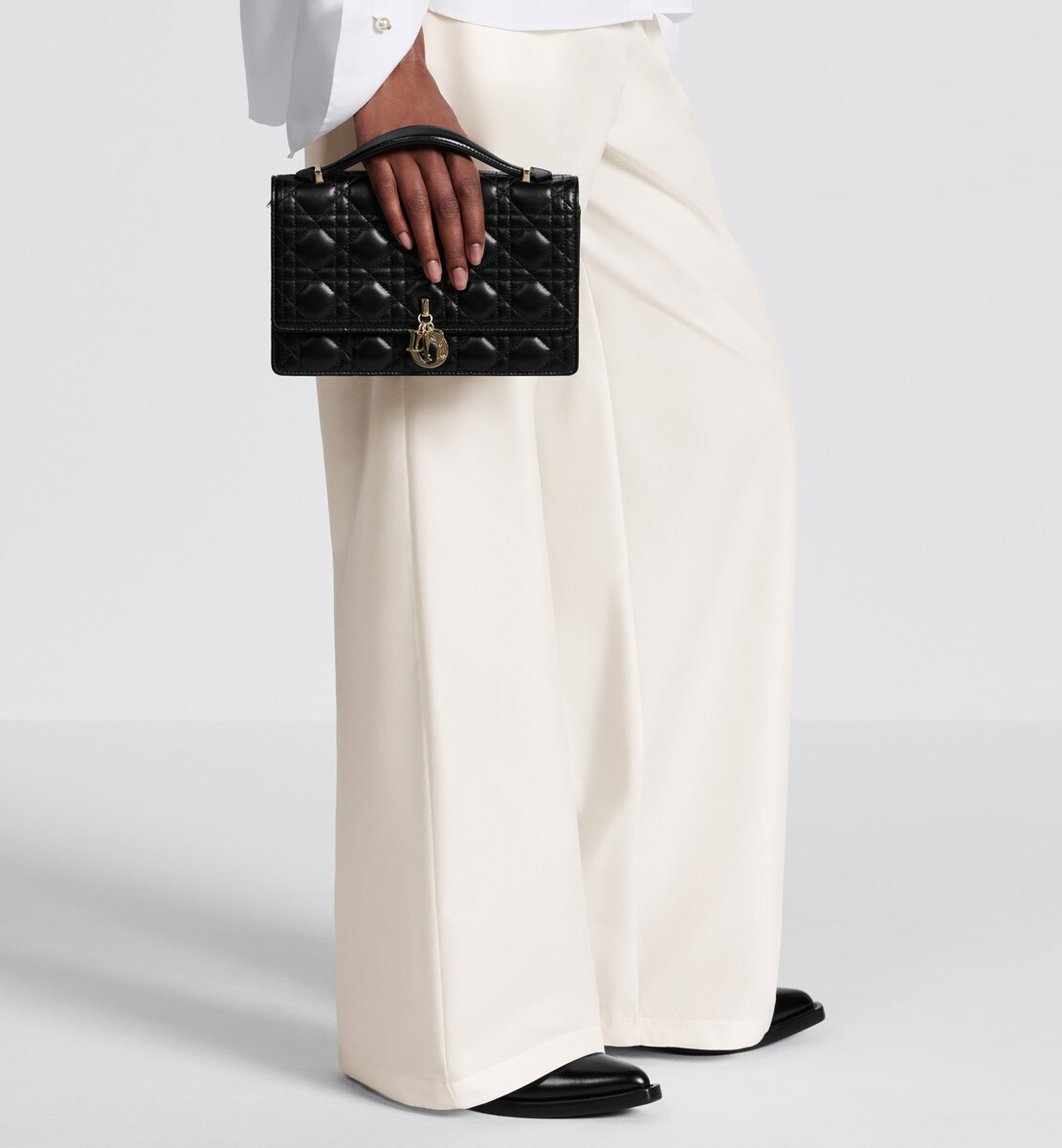 Sac Top Handle Miss Dior Cuir d'agneau Cannage noir